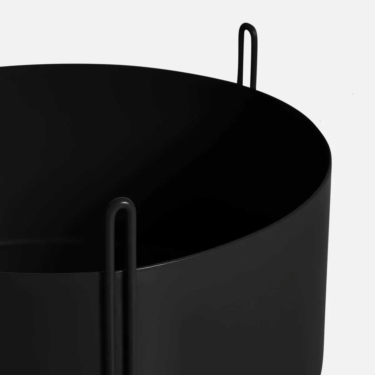 Macetero repisa alto 40 circular | Metal Black