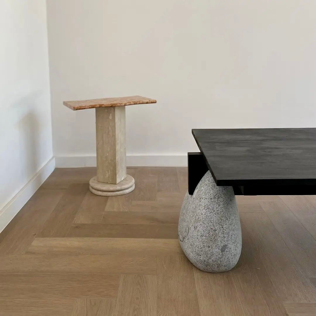 Mesa de centro roca natural Black