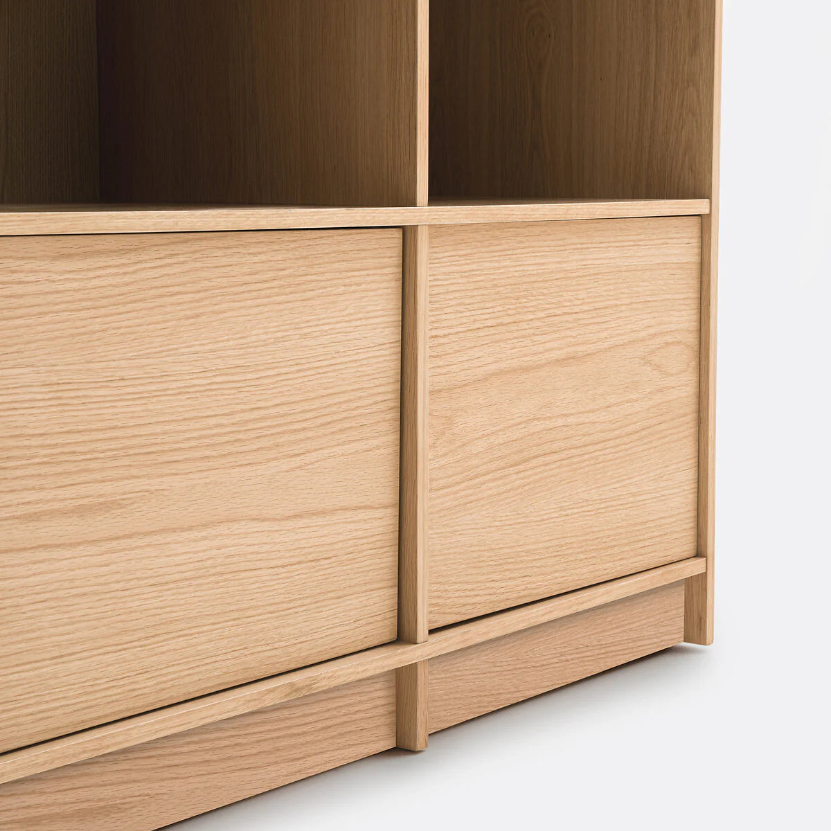 VITRINA MODULAR CON PUERTAS ABEDUL GLASS | NATURAL