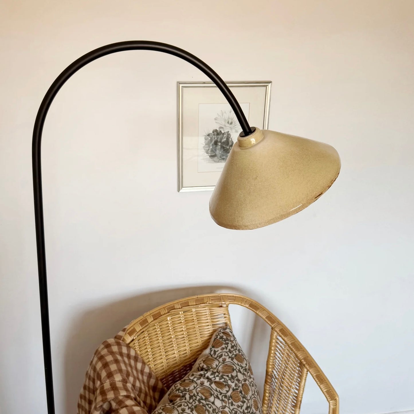 Lámpara de pie cerámica gres raco ocre