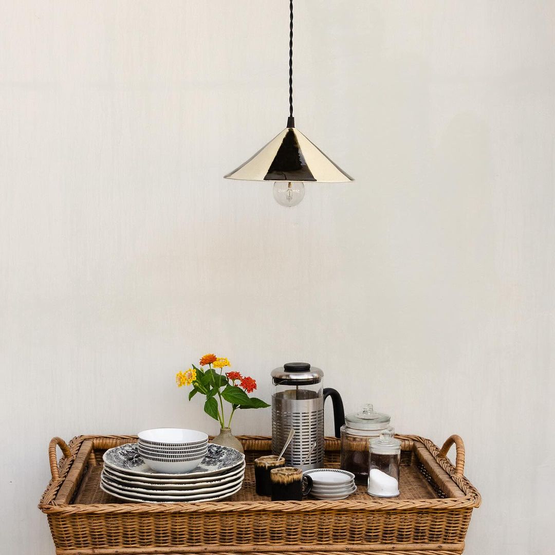 Lámpara Mistral cerámica gres Blanca/Negra