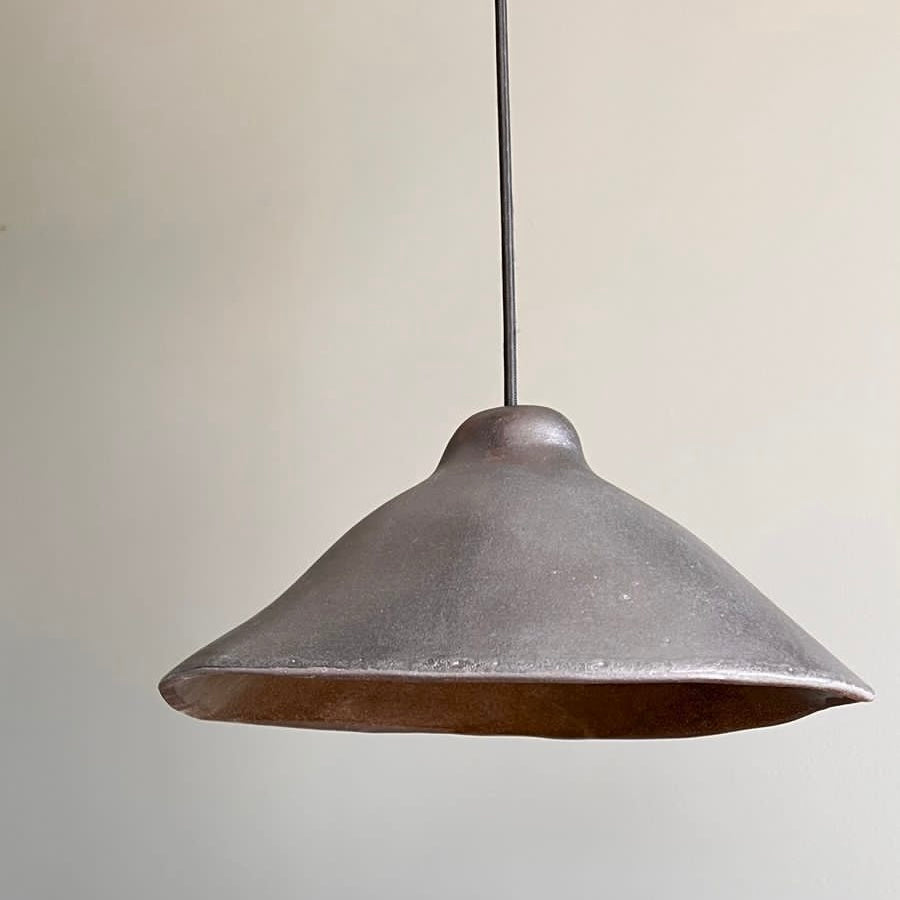 Lámpara Mykró cerámica gres negra mate