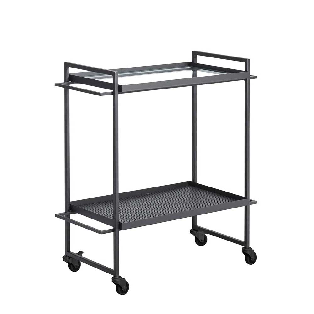 Carro bar 72 Metal Glass Black