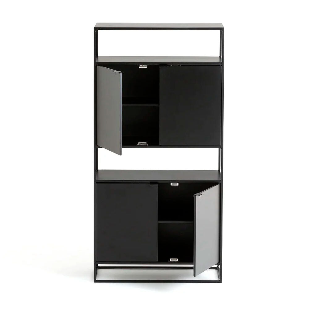 Repisa 60 de 4 Puertas Metal black