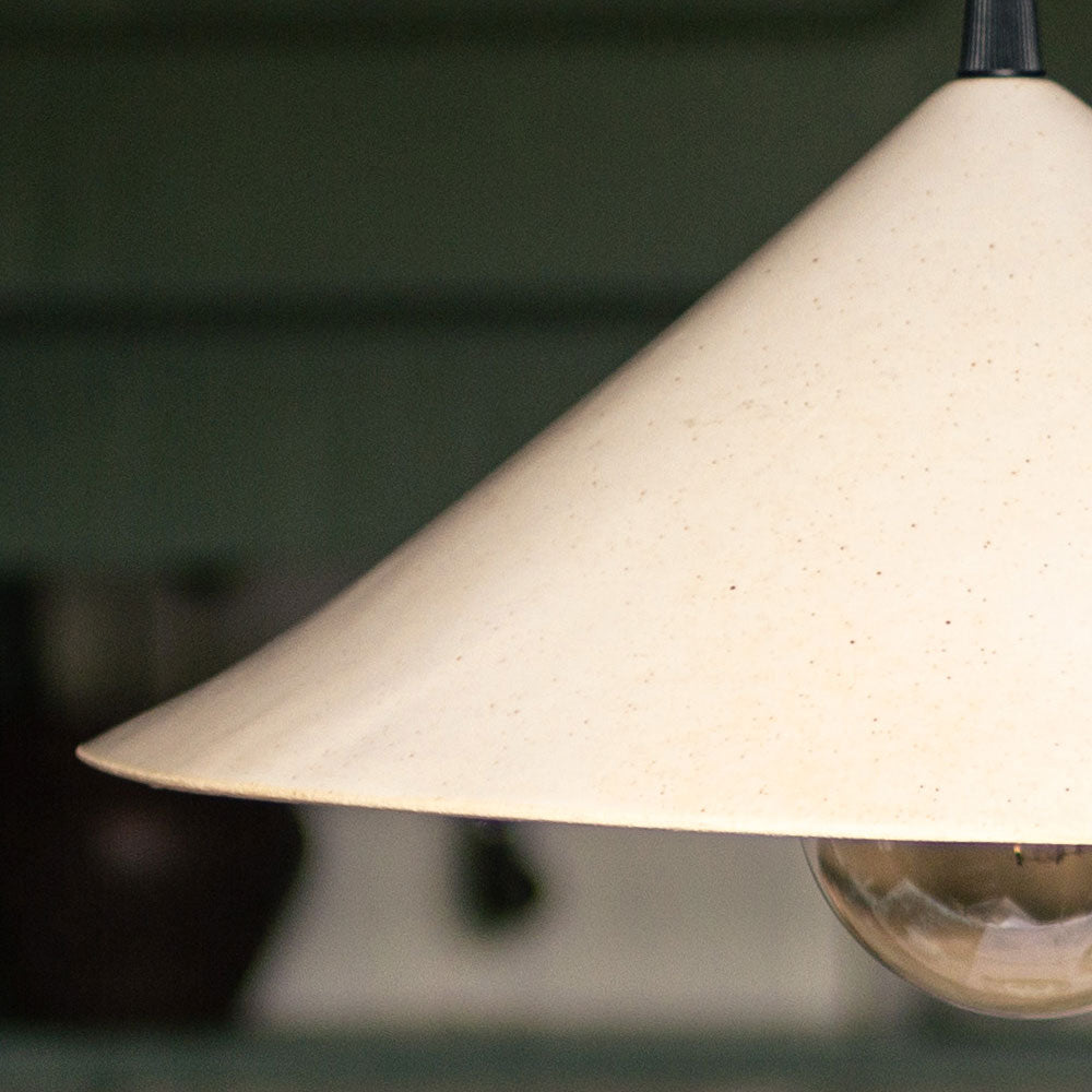 Lámpara Mistral cerámica L gres Blanca