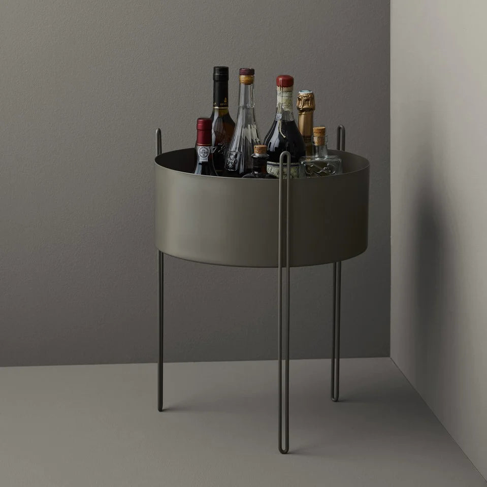 Macetero repisa alto 40 circular | Metal Olive