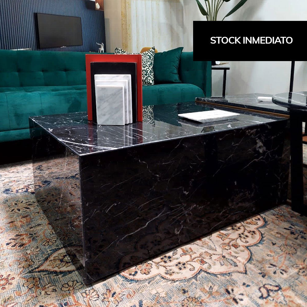 Mesa de centro cubo Mármol negro marquina (stock inmediato)