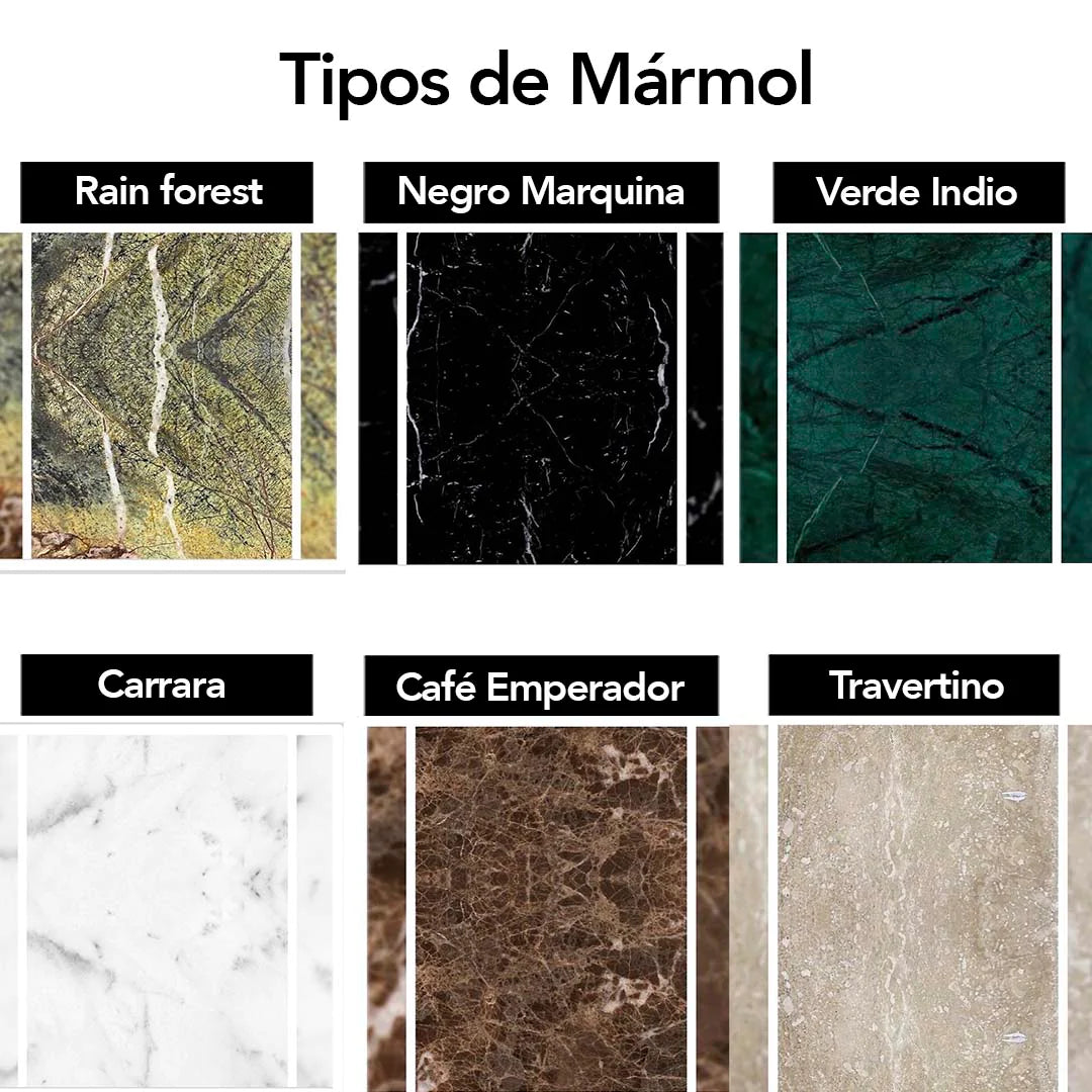 Mesas nido Triple en mármol combinadas