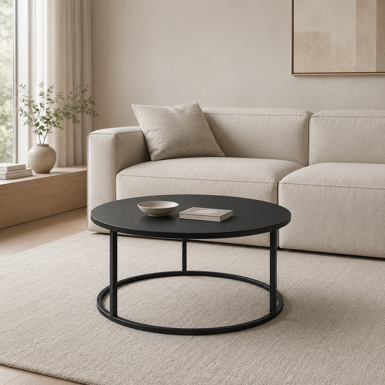 Mesa de centro metal black