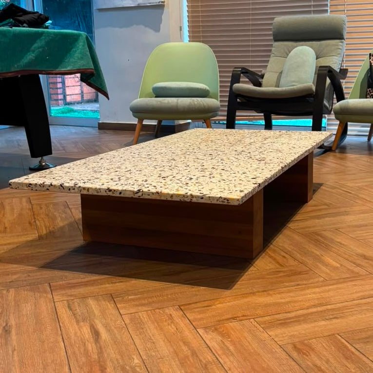 Mesa de centro en terrazo y roble MCS06