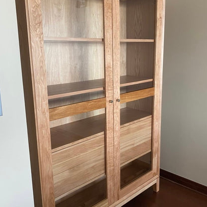 Vitrina en madera de lenga + Cava y Copero