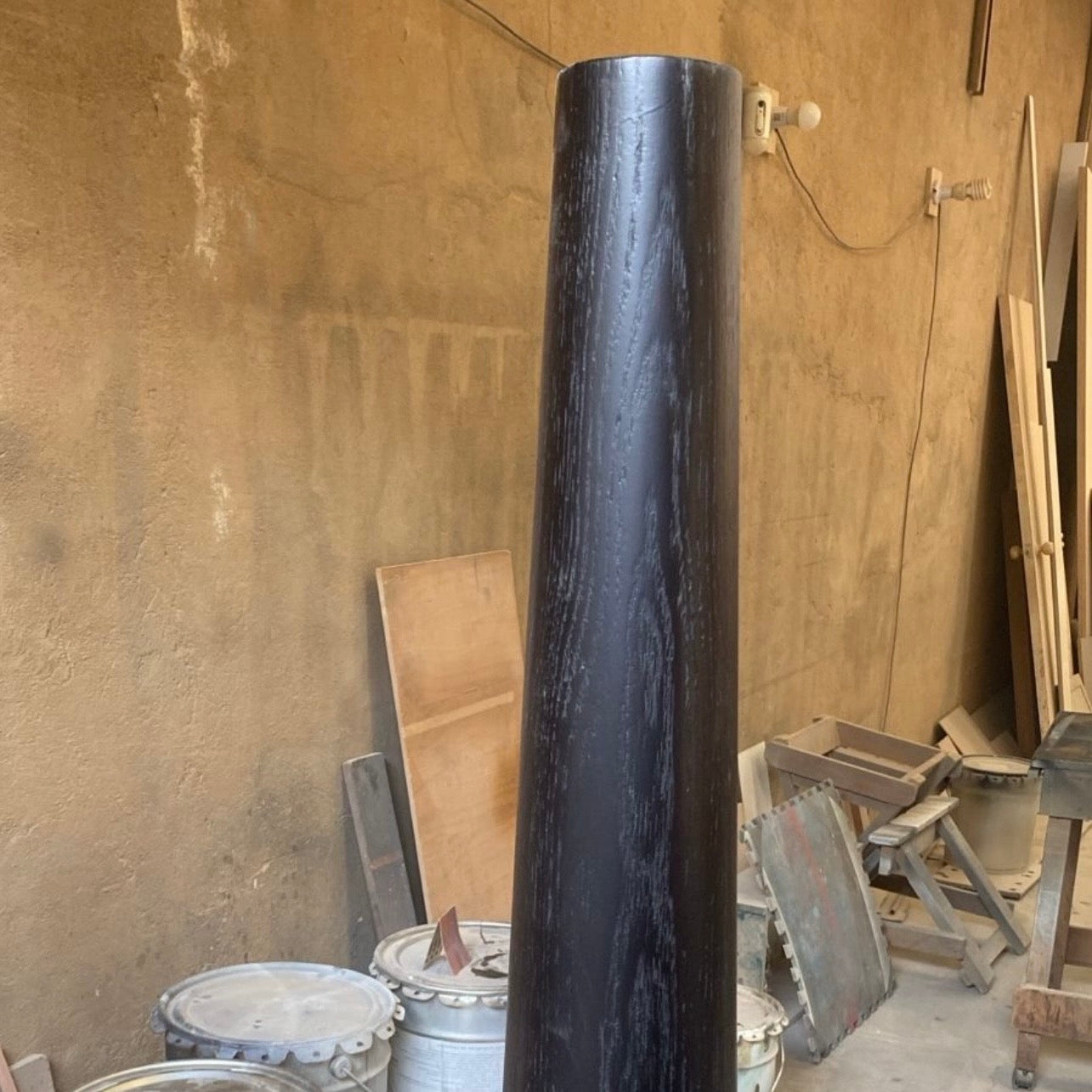 Base de Lámpara en roble americano black