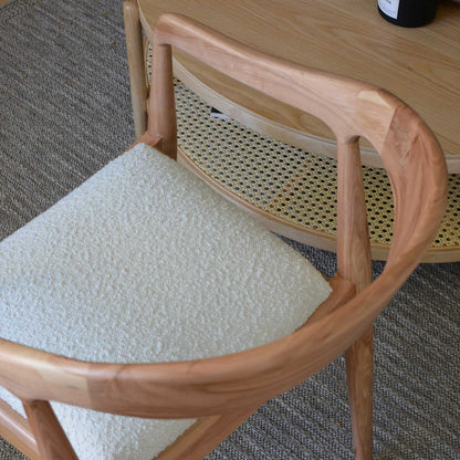 Silla nórdica lenga con tela boucle