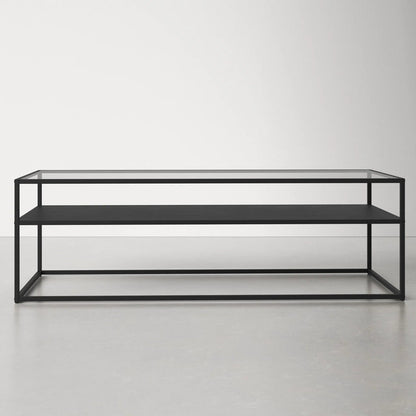 Mesa de centro 110 metal black y vidrio