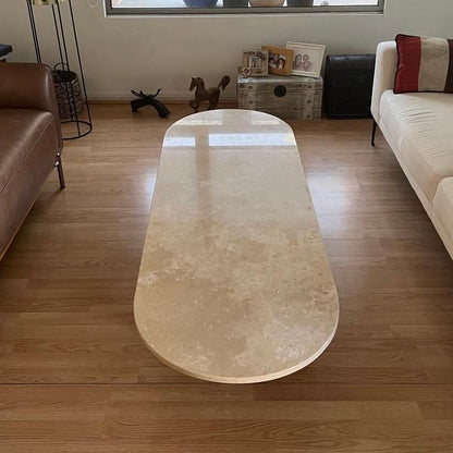 Mesa de centro en Mármol Oval