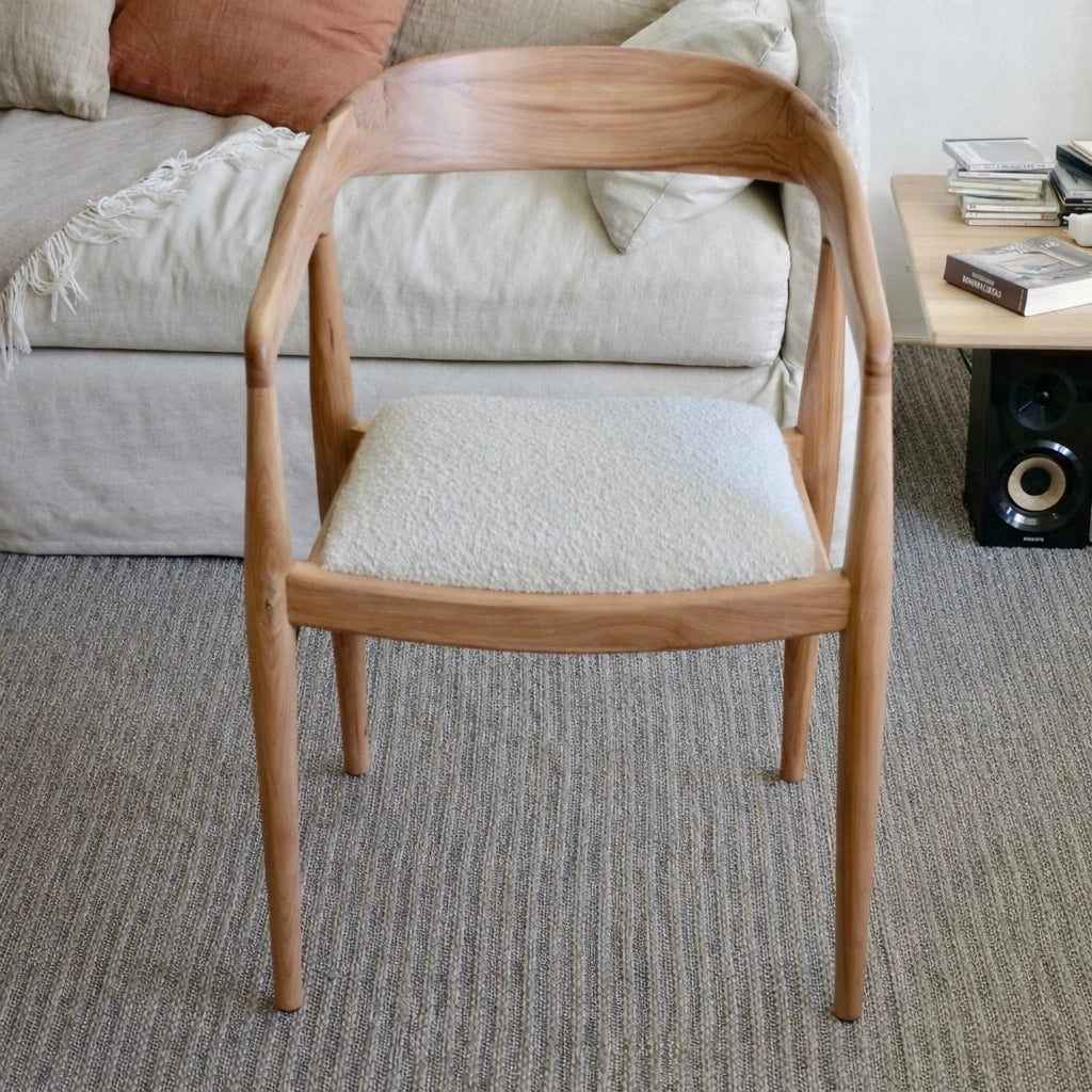 Silla nórdica lenga con tela boucle