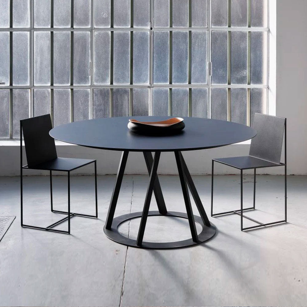 Comedor redondo metal black