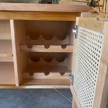 Buffet Cava y Copero en lenga y ratán