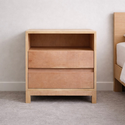 Velador lenga 2 cajones