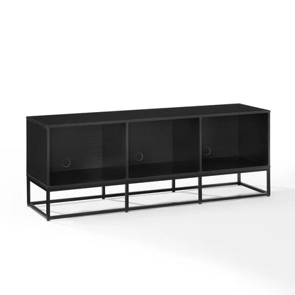 Mueble para vinilos 3 módulos industrial abedul black