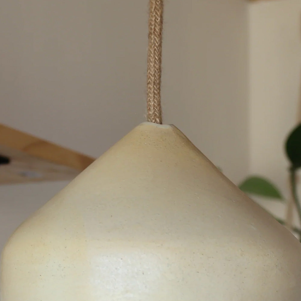 Lámpara iglú cerámica gres
