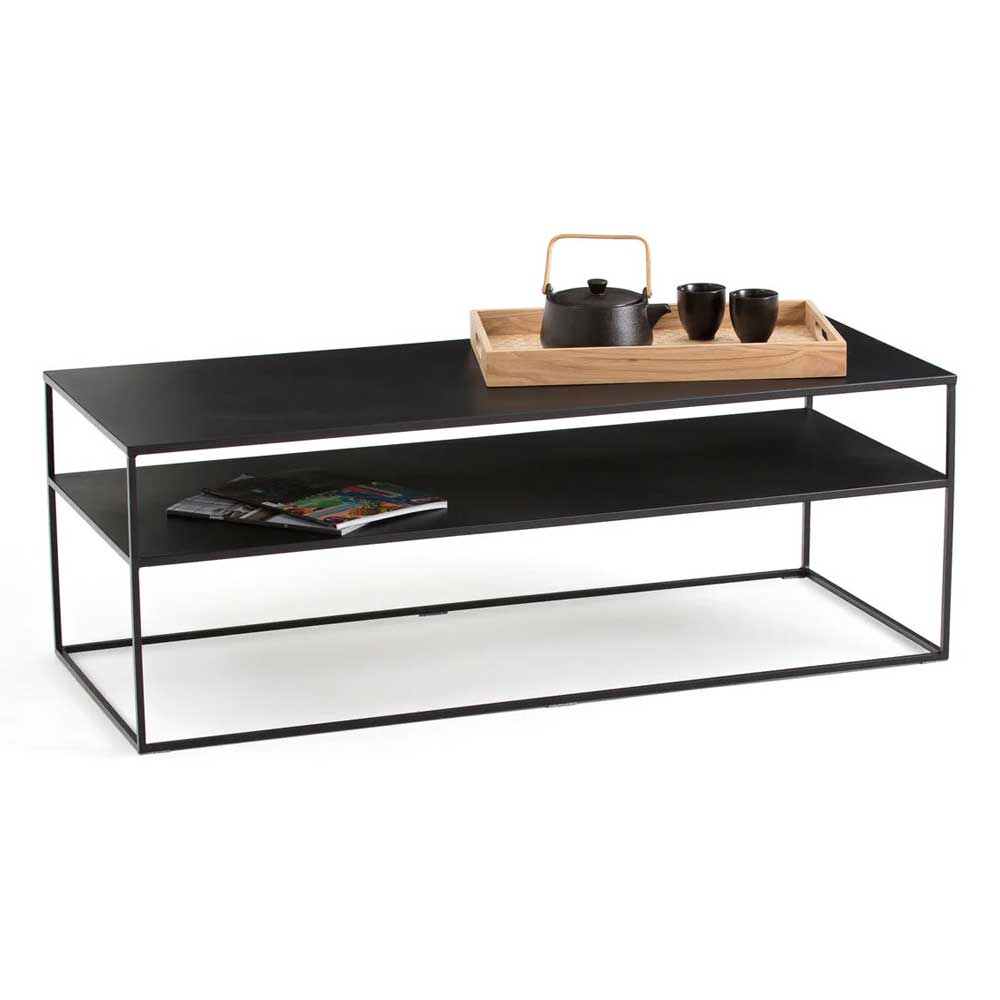 Mesa de centro 120 doble metal black