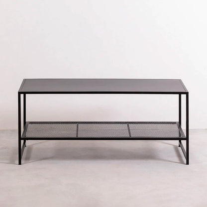 Mesa de centro rejilla metal black