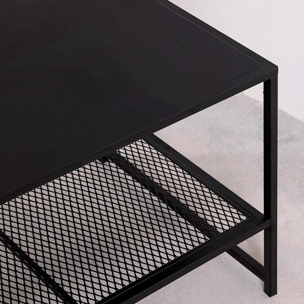 Mesa de centro rejilla metal black