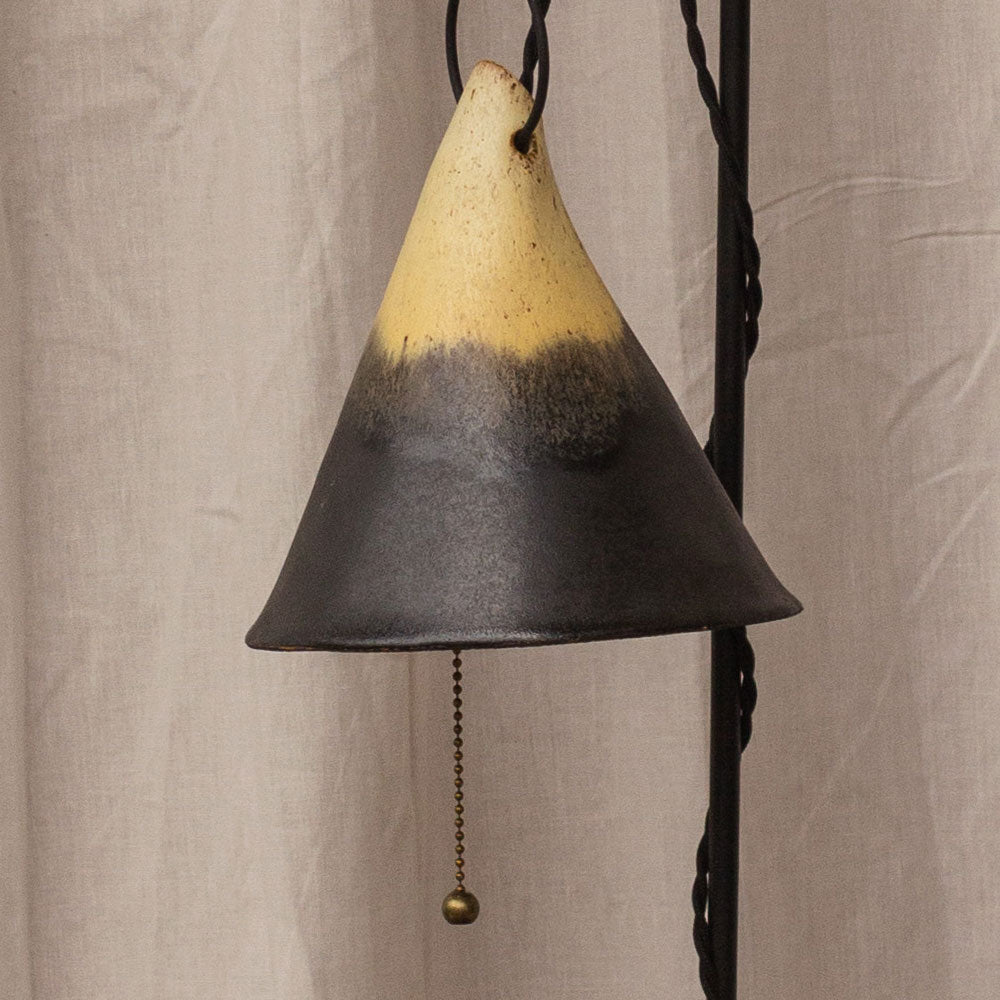 Lámpara de mesa LP cerámica gres Negro/amarillo