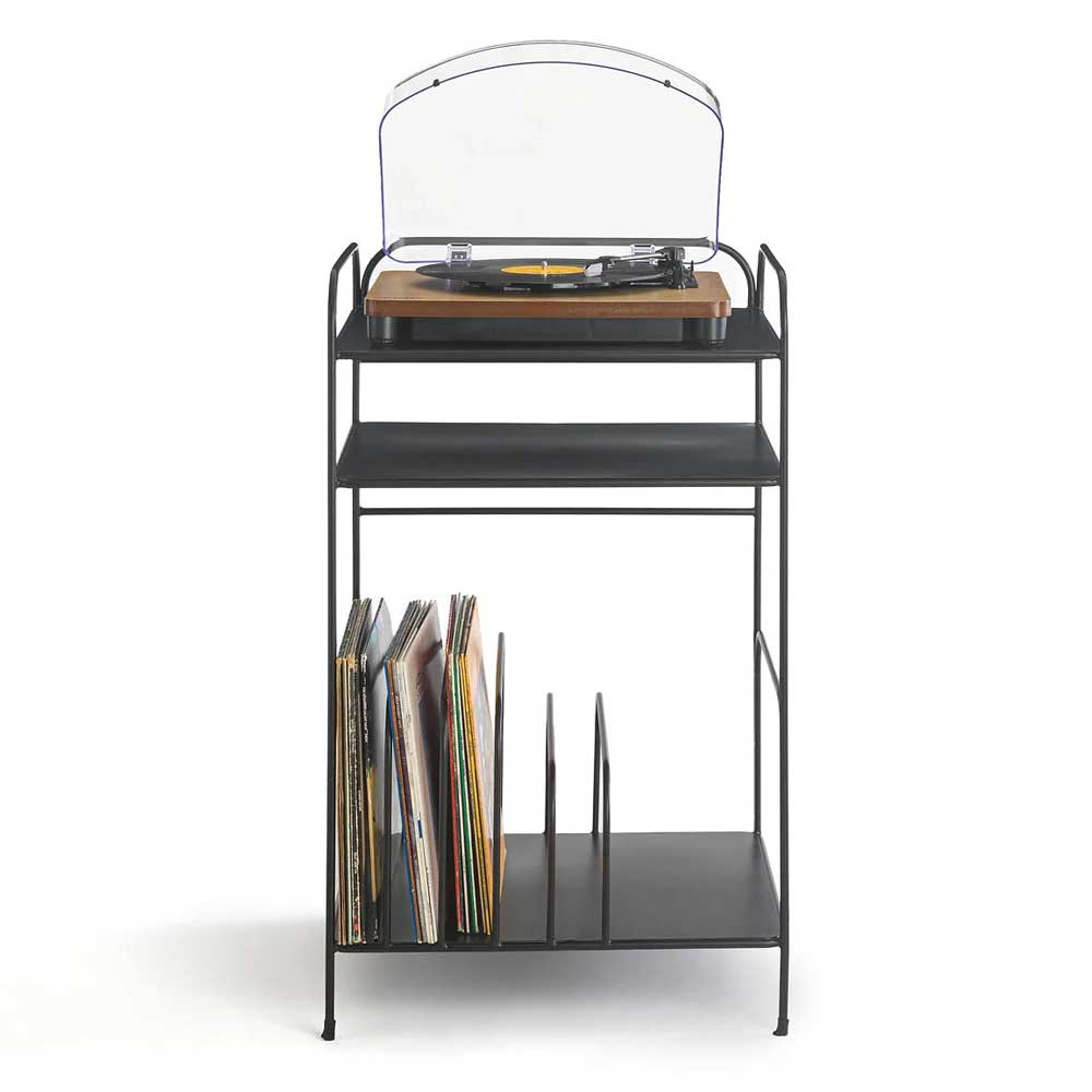 Porta Vinilos 52 Metal black